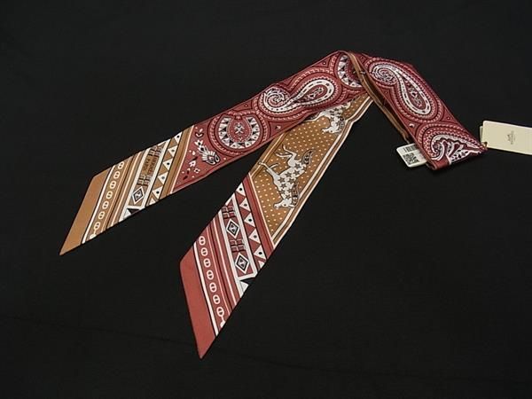 Hermes Cheval de Coeur Twilly Ribbon Scarf
