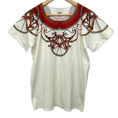 Hermes Short Sleeve T-Shirt White Red Multi 38