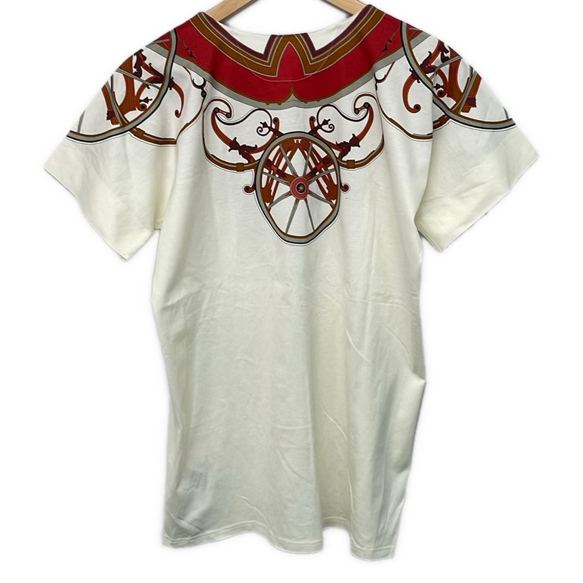 Hermes Short Sleeve T-Shirt White Red Multi 38 — view 2
