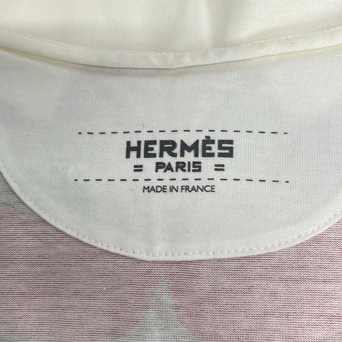 Hermes Short Sleeve T-Shirt White Red Multi 38 — view 3