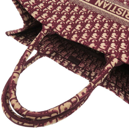 Dior Book Tote Bag Large Oblique Canvas Bordeaux — view 8