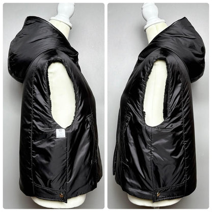 Max Mara the Cube Felix Reversible Fur Vest Black Short Gilet 40 — view 5