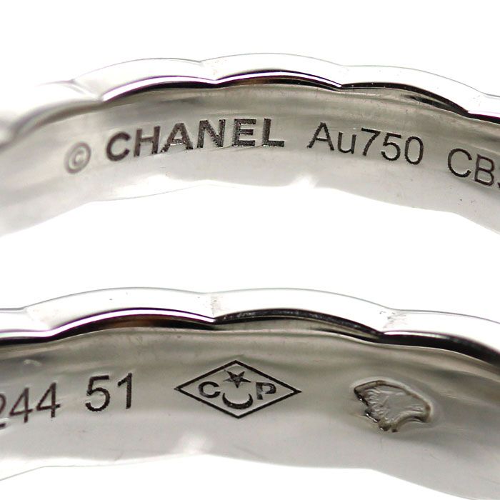 Chanel 18K White Gold Coco Crush Mini Ring Diamond — view 5