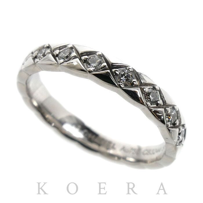 Chanel 18K White Gold Coco Crush Mini Ring Diamond