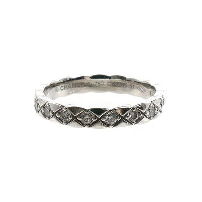 Chanel 18K White Gold Coco Crush Mini Ring Diamond — view 3