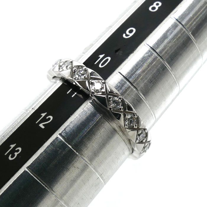Chanel 18K White Gold Coco Crush Mini Ring Diamond — view 6