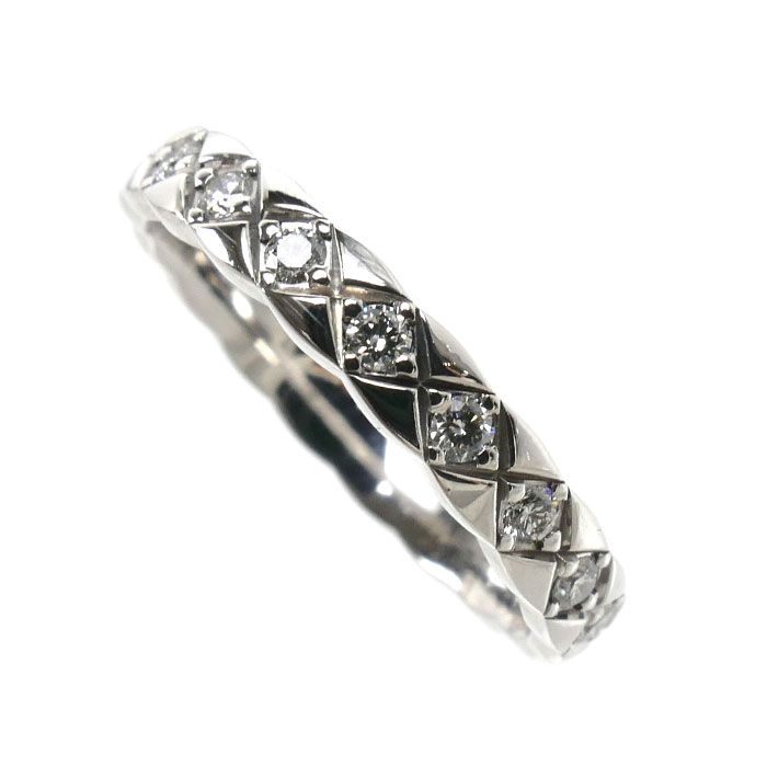 Chanel 18K White Gold Coco Crush Mini Ring Diamond — view 2