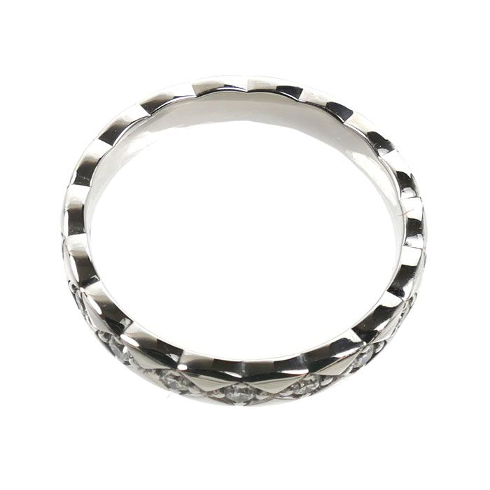 Chanel 18K White Gold Coco Crush Mini Ring Diamond — view 4