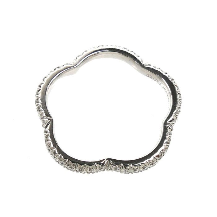 Chanel 18K White Gold Camellia Full Eternity Ring Diamond — view 4