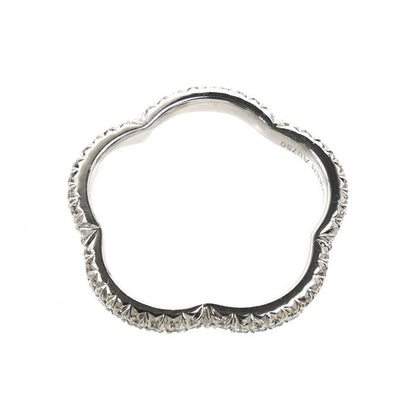 Chanel 18K White Gold Camellia Full Eternity Ring Diamond — view 4