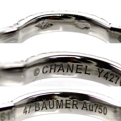 Chanel 18K White Gold Camellia Full Eternity Ring Diamond — view 5