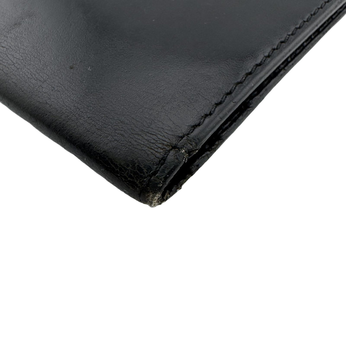 Hermes Bearn Soufflet I Leather Bifold Wallet Black Silver — view 3