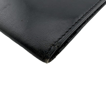 Hermes Bearn Soufflet I Leather Bifold Wallet Black Silver — view 3