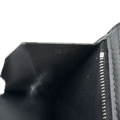 Hermes Bearn Soufflet I Leather Bifold Wallet Black Silver — view 7