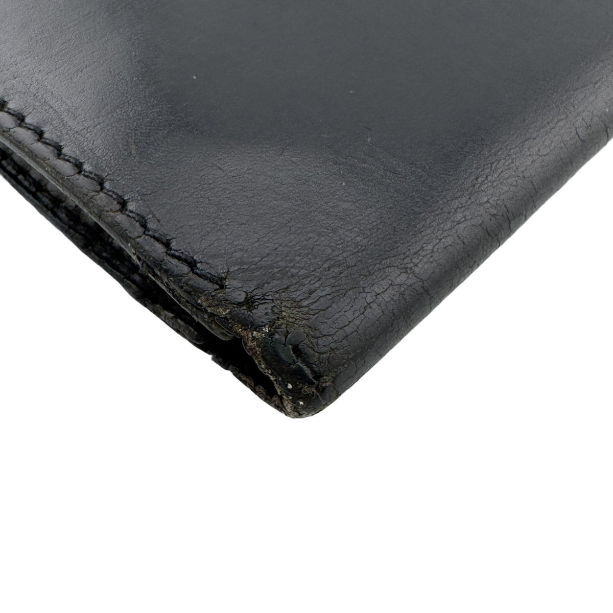 Hermes Bearn Soufflet I Leather Bifold Wallet Black Silver — view 2