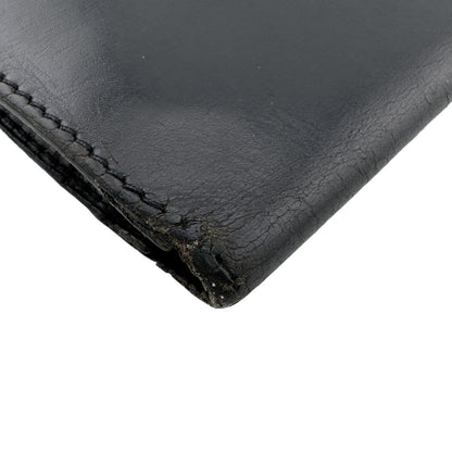 Hermes Bearn Soufflet I Leather Bifold Wallet Black Silver — view 2
