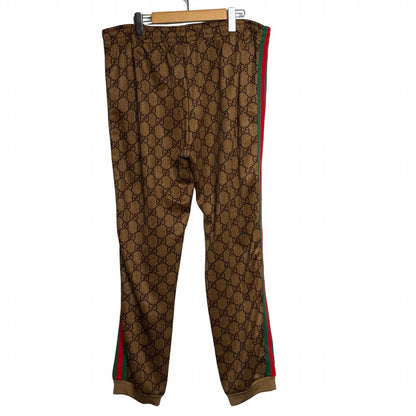 Gucci GG Technical Jersey Jogging Pants Brown Polyester Cotton XXL — view 2
