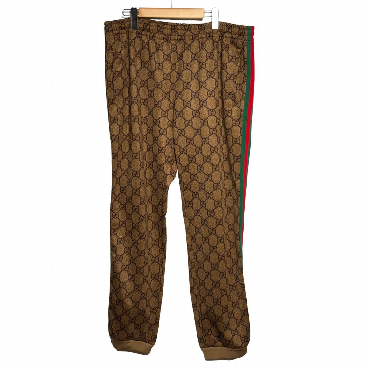 Gucci GG Technical Jersey Jogging Pants Brown Polyester Cotton XXL