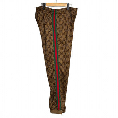 Gucci GG Technical Jersey Jogging Pants Brown Polyester Cotton XXL — view 3