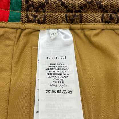 Gucci GG Technical Jersey Jogging Pants Brown Polyester Cotton XXL — view 5