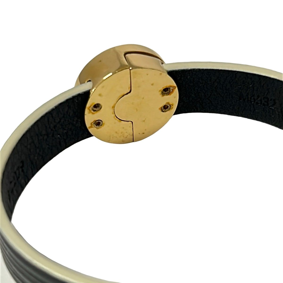 Louis Vuitton Bracelet Flower Action Leather Black 17 — view 3