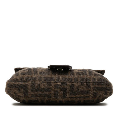 Fendi Zucca Mamma Bucket Handbag Brown Wool Leather — view 3