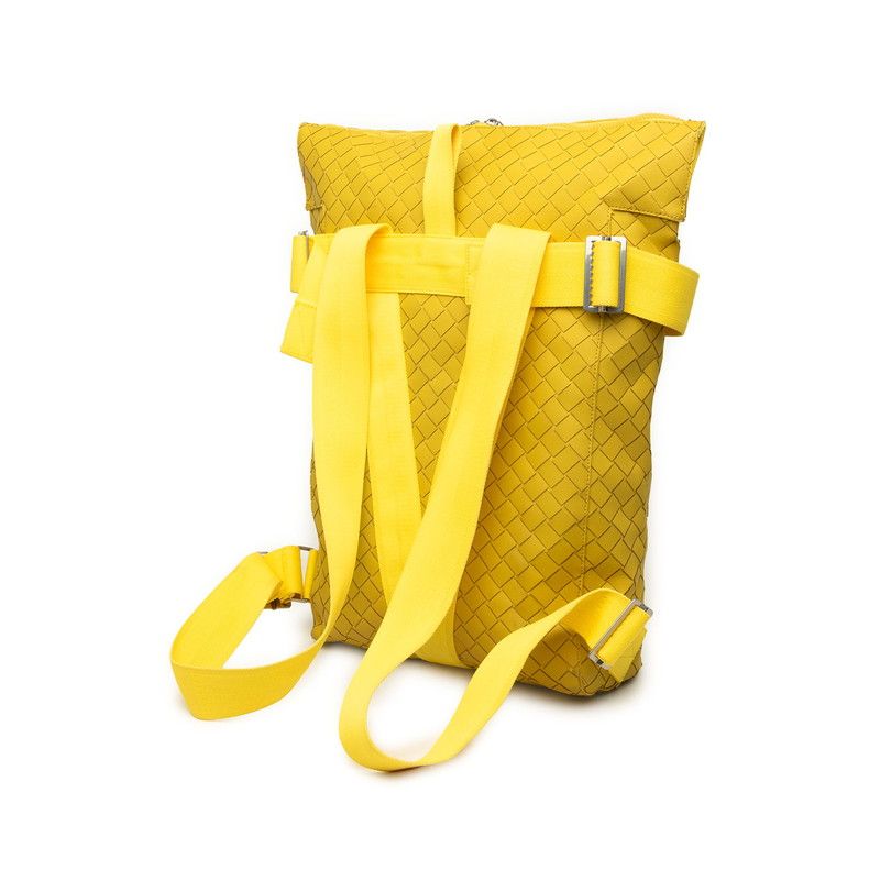 Bottega Veneta Intrecciato New Rubber Backpack Yellow Leather — view 2