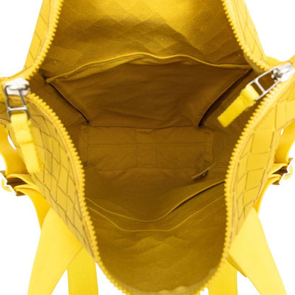 Bottega Veneta Intrecciato New Rubber Backpack Yellow Leather — view 4