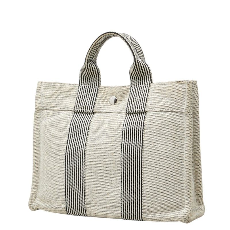 Hermes New Fourre Tout PM Tote Bag Gray Canvas — view 2