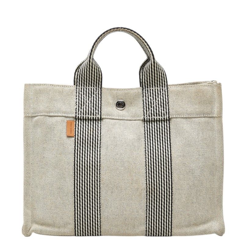 Hermes New Fourre Tout PM Tote Bag Gray Canvas