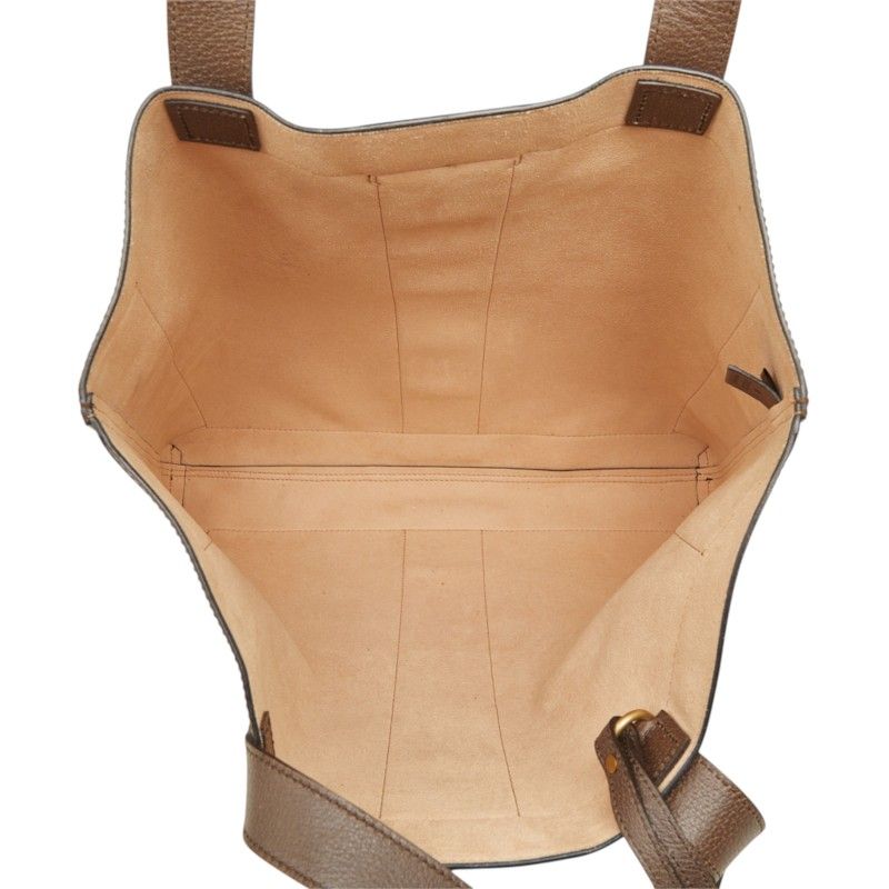 Gucci GG Supreme Ophidia Tote Bag Beige Brown Leather — view 8