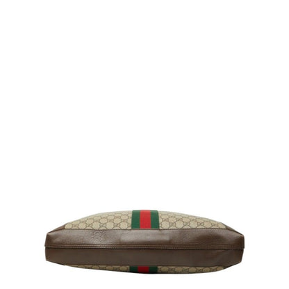 Gucci GG Supreme Ophidia Tote Bag Beige Brown Leather — view 3