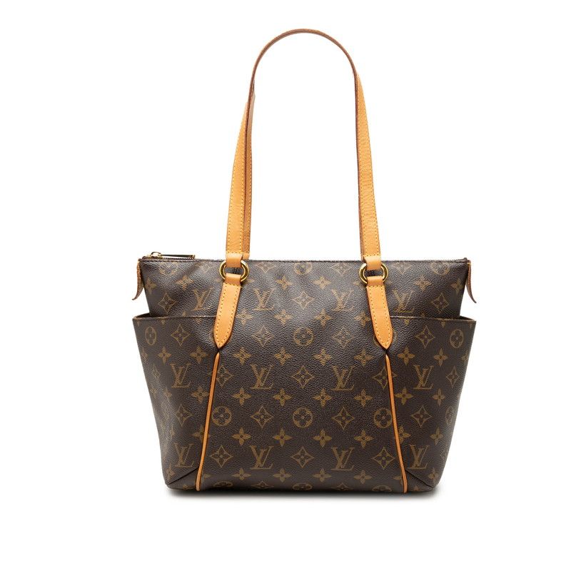 Louis Vuitton Monogram Totally PM Tote Shoulder Bag Brown Leather
