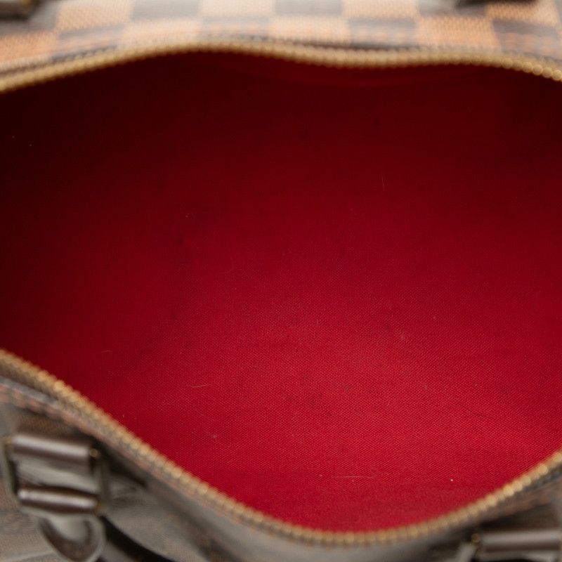 Louis Vuitton Damier Speedy 30 Mini Boston Bag Brown Leather — view 4