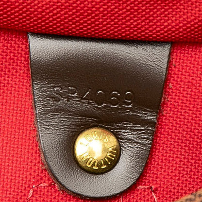 Louis Vuitton Damier Speedy 30 Mini Boston Bag Brown Leather — view 6