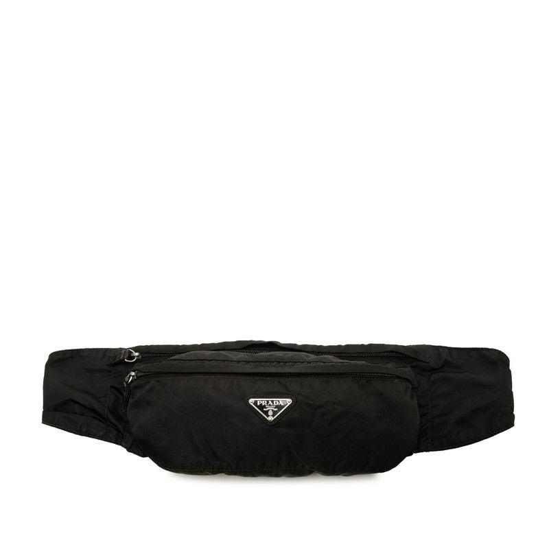 Prada Tessuto Waist Belt Bag Black Nylon