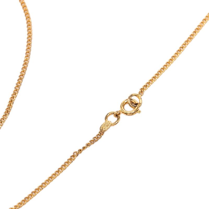 Chanel CC Logo Open Heart Chain Pendant 04P Gold Plated — view 5