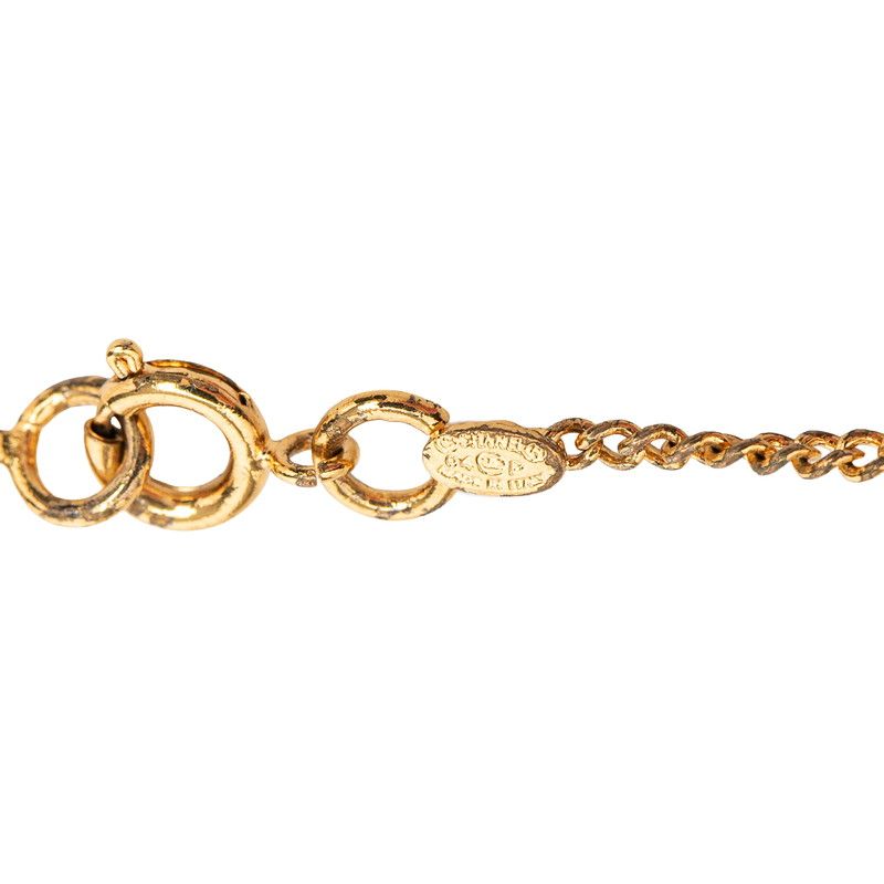 Chanel CC Logo Open Heart Chain Pendant 04P Gold Plated — view 4
