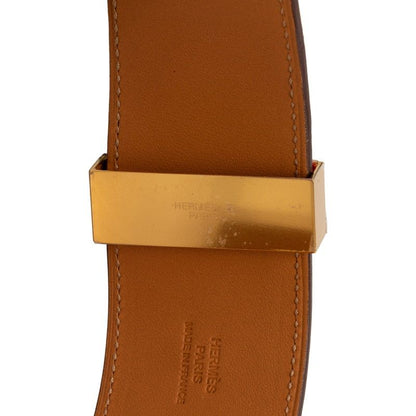 Hermes Collier de Chien Disco Faubourg Bracelet Bangle S Orange Red Veau Epsom — view 5