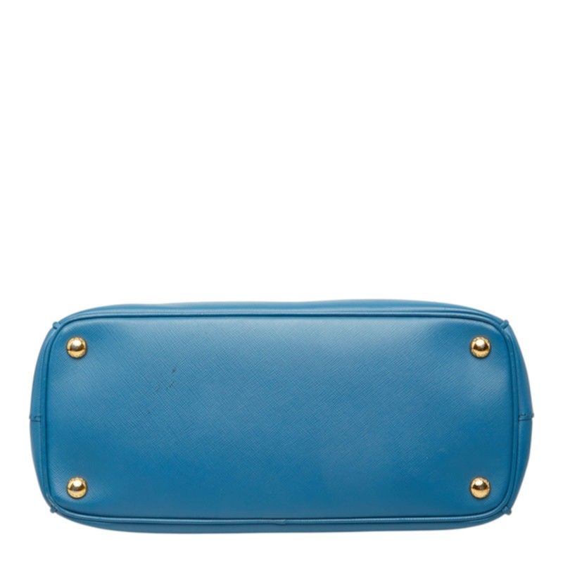 Prada Galleria 2-Way Shoulder Bag Blue Saffiano Leather — view 3
