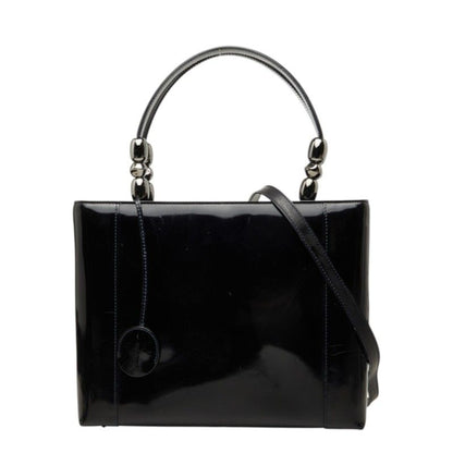Dior Malice Pearl 2-Way Shoulder Bag Navy Patent Leather