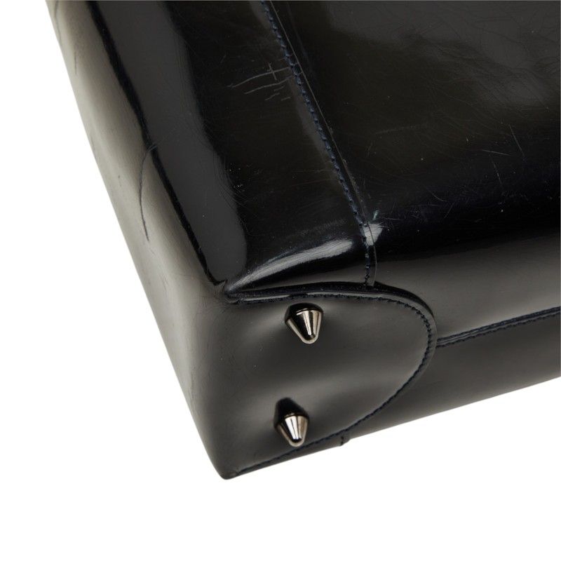 Dior Malice Pearl 2-Way Shoulder Bag Navy Patent Leather — view 7