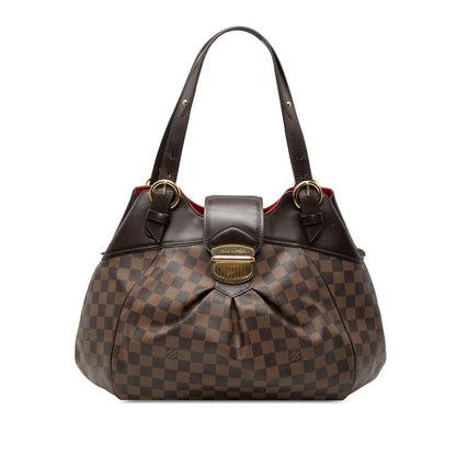 Louis Vuitton Damier Sistina GM Shoulder Bag Brown Leather