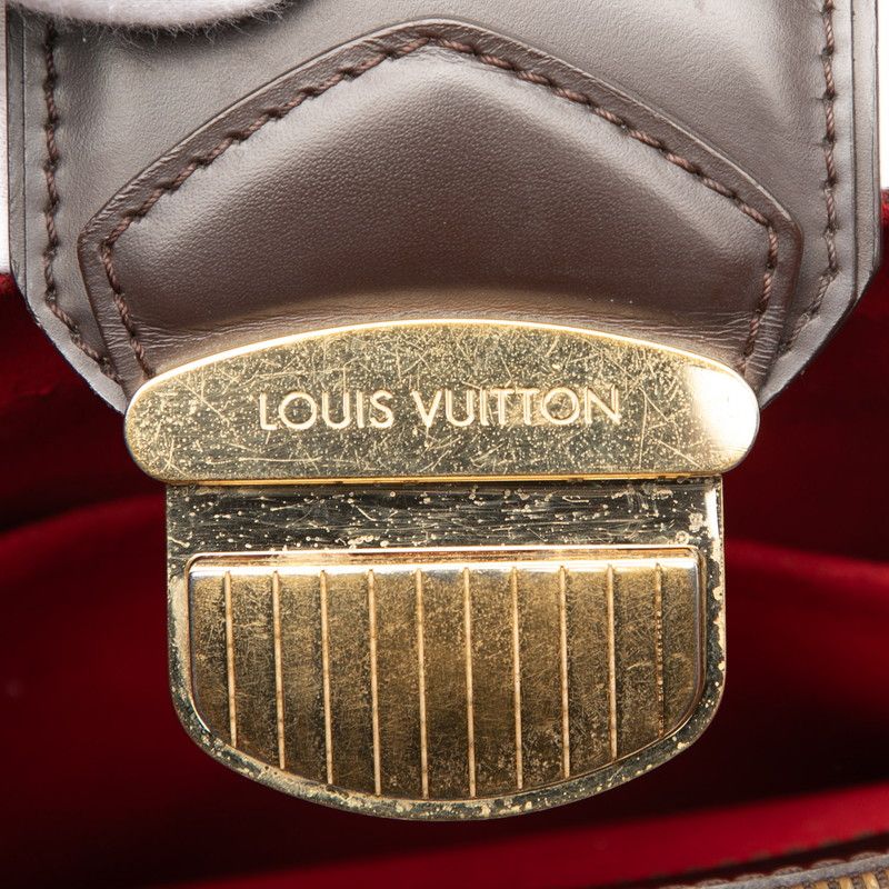 Louis Vuitton Damier Sistina GM Shoulder Bag Brown Leather — view 5