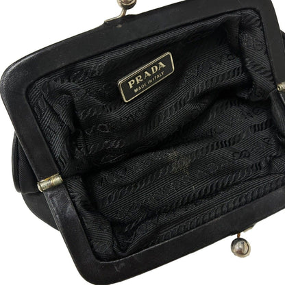 Prada Nylon Kiss Lock Pouch Coin Purse Black — view 7