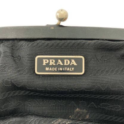 Prada Nylon Kiss Lock Pouch Coin Purse Black — view 3