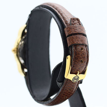 Gucci Round Gold Dial Watch — view 3