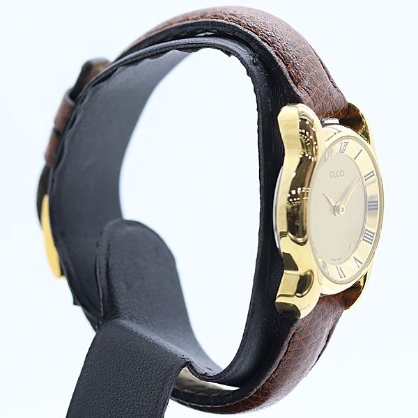 Gucci Round Gold Dial Watch — view 2