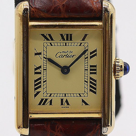 Cartier Must Tank Vermeil Ivory Dial Watch