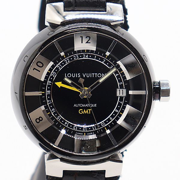 Louis Vuitton Tambour Automatic Black Dial Date Watch